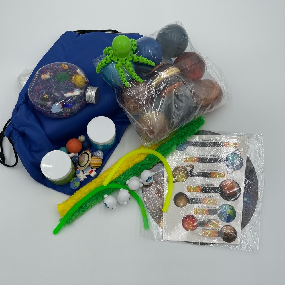 Space themed fun bag